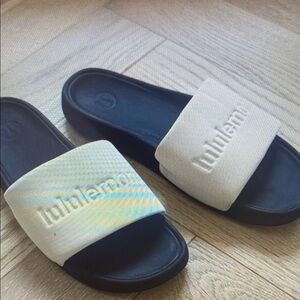 lululemon athletica Black and Cream Slip-On Loafers